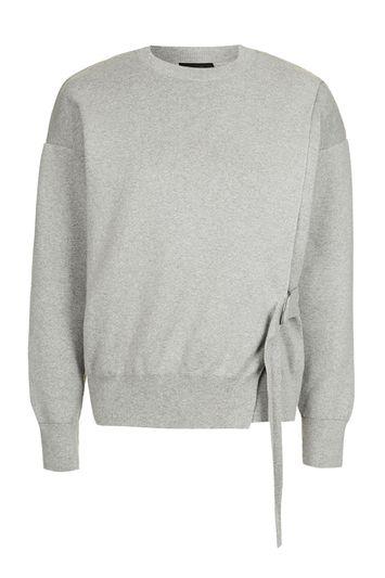 Topshop Long Sleeve D-ring Wrap Sweatshirt