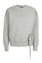 Topshop Long Sleeve D-ring Wrap Sweatshirt
