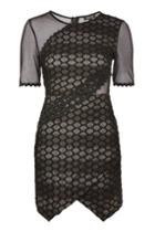 Topshop Honeycomb Airtex Wrap A-line Dress