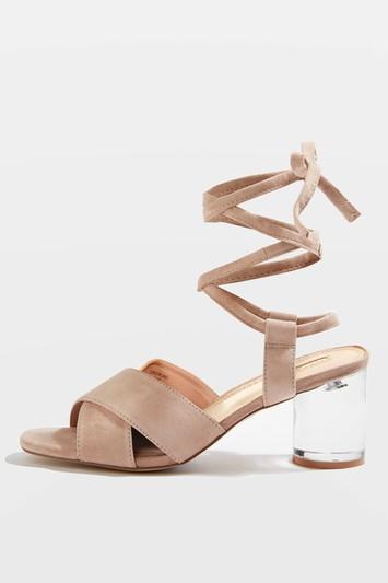 Topshop Raffle Perspex Heel Sandals