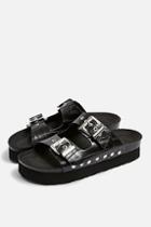 Topshop Freya Vegan Black Footbed Sandals