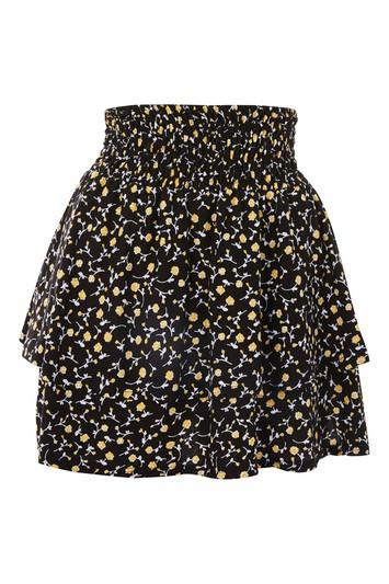 Topshop Tiered Ditsy Print Mini Skirt