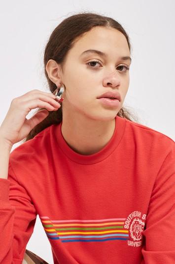Topshop 'southern State' Slogan Sweatshirt