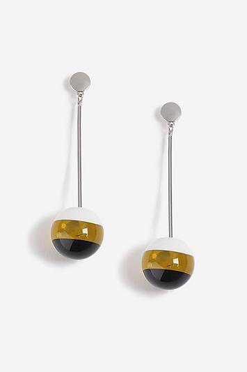 Topshop *striped Sphere Drop Earrings