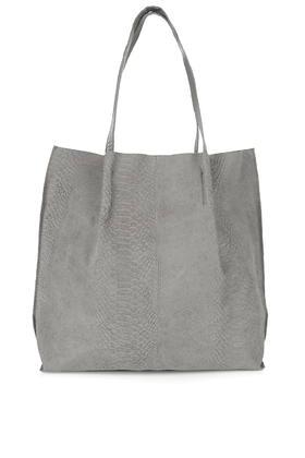 Topshop Suede Insert Shopper Bag