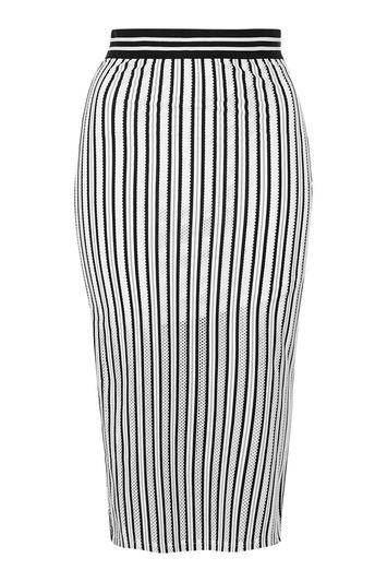 Topshop Airtex Stripe Tube Skirt