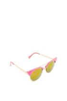 Topshop *ava Pink Flock Sunglasses By Skinnydip