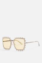 Topshop Diamante Square Sunglasses