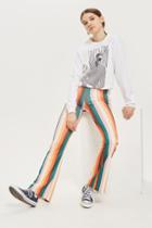 Topshop Rainbow Striped Flared Trousers