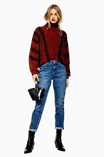 Topshop Mid Blue Lucas Boyfriend Jeans