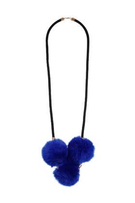 Topshop Blue Pom-pom Necklace