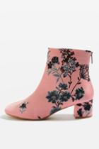 Topshop Blooming Floral Ankle Boots