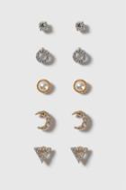 Topshop Christmas Pearl And Rhinestone Earrings