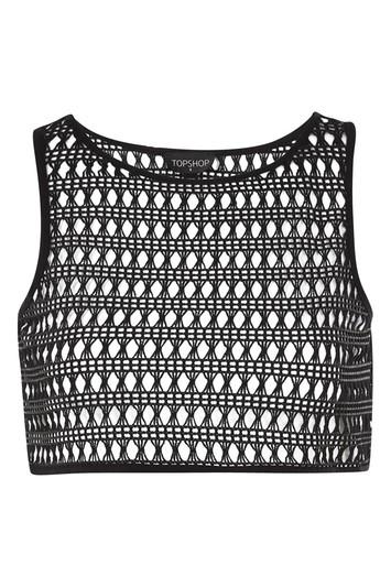 Topshop Lace Crop Top Cover Up