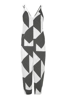 Topshop Striped Slouch Jumpsuit
