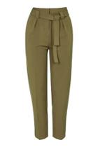 Topshop Belted Tapered Trousers