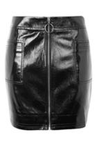 Topshop Petite Cracked Vinyl Mini Skirt