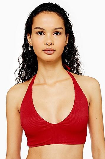 Topshop *reversible Plunge Bikini Top By We Are We Wear