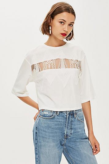 Topshop Boxy Eyelash T-shirt