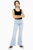 Topshop *bleach Flare Jeans By Boutique