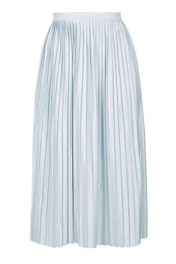 Topshop Jersey Pleat Midi Skirt