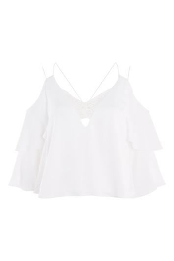 Topshop Double Sleeve Lace Camisole Top