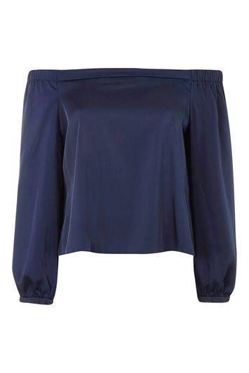 Topshop *satin Bardot Top By Nobody's Child