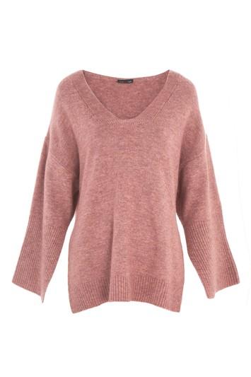 Topshop Deep V Neck Jumper