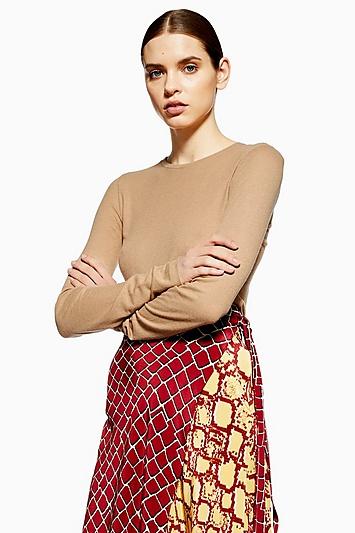 Topshop *long Sleeve Ribbed T-shirt By Boutique