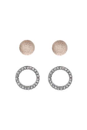 Topshop Textured Stud And Hoop Earring