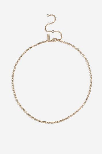 Topshop *beaten Oval Necklace