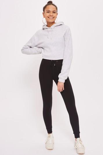 Topshop Black Super Soft Slim Trackpants