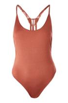 Topshop *adeline Braided Back Swimsuit By Flook