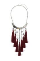 Topshop Shell And Tassel Cascade Necklace