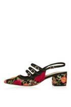 Topshop Java Embroidered Sling-back Mid Shoes