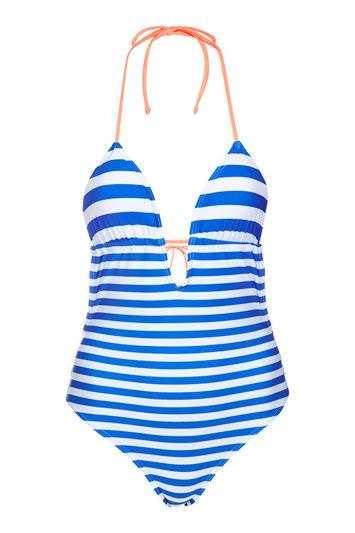 Topshop Mix Stripe Swimsuit