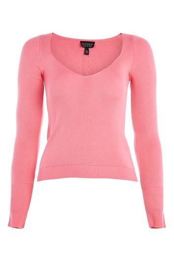 Topshop Sweetheart Neck Knitted Top