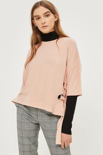 Topshop Side Eyelet Shirt
