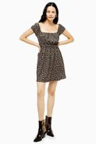 Topshop Ditsy Shirred Mini Dress