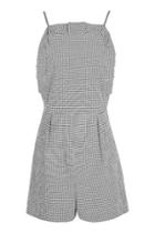 Topshop Gingham Frill Playsuit