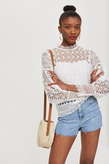 Topshop Chemical Lace Top