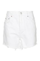 Topshop Moto High Waisted White Mom Shorts