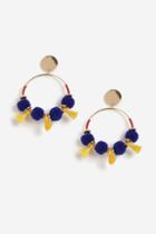 Topshop Pom Tassel Hoop Earrings