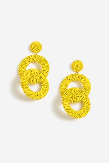 Topshop Seedbead Link Drop Earrings