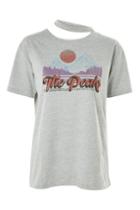 Topshop Peaks Soft Choker T-shirt By Tee & Cake