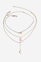 Topshop Moon And Stone Choker Necklace Pack