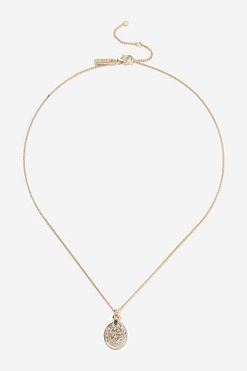 Topshop *gold Sovereign Ditsy Necklace