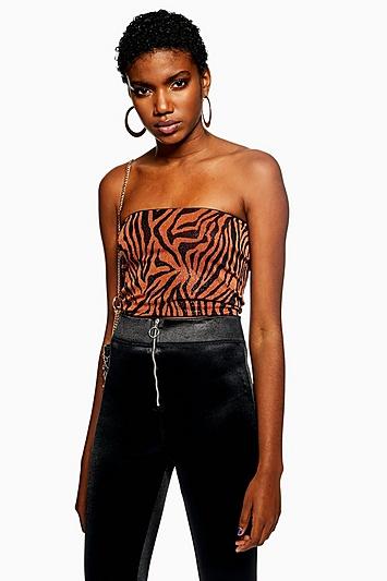 Topshop Zebra Glitter Bandeau