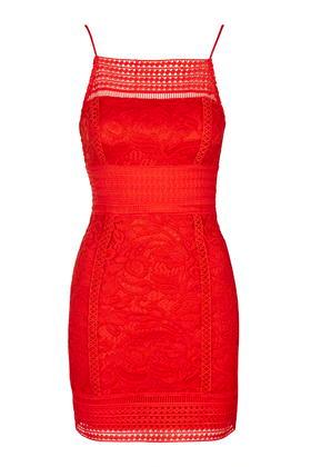 Topshop Petite Floral Lace Bodyon Dress