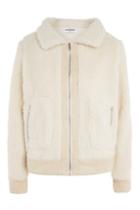 Topshop *shearling Style Bomber Jacket By Glamorous